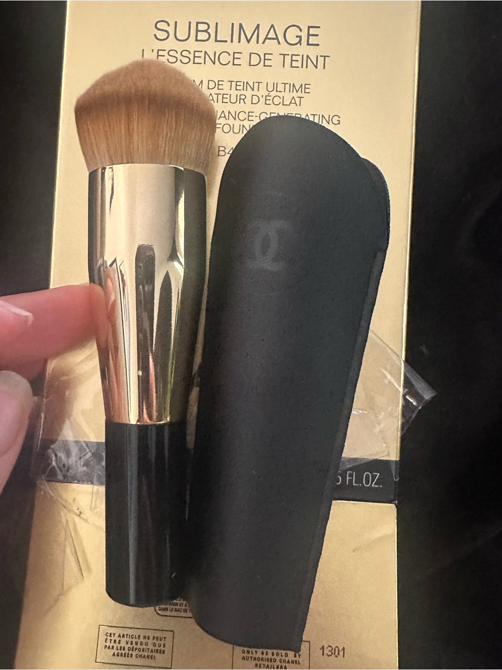 Chanel Makeup Brush with Black Protective Sleeve - ONLY!!!
